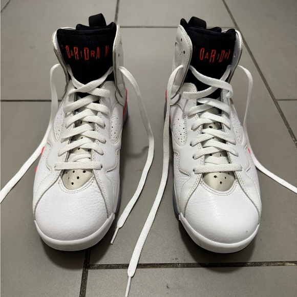 Air Jordan 7 Retro White Infrared Edition High Retro Sneakers Mens - Picture 8 of 10